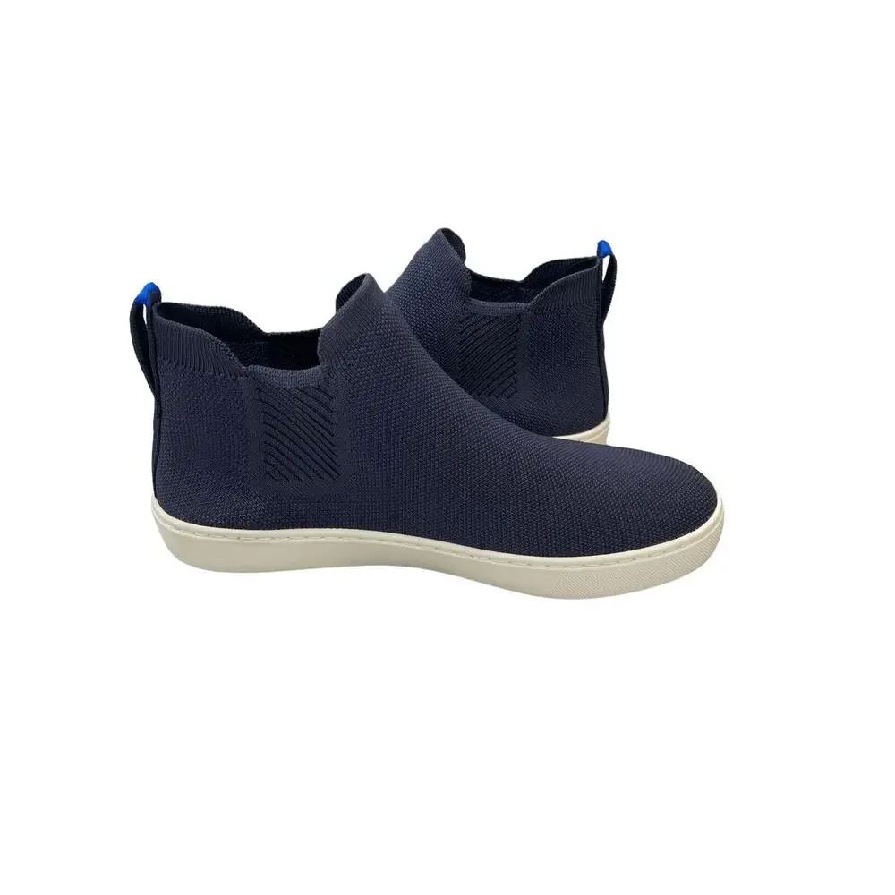 Rothy’s Chelsea Boot High top Knit Pull On Sneakers Navy Blue Size 9